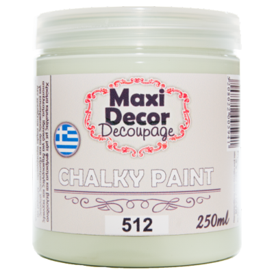 Χρώμα Κιμωλίας 250ml Maxi Decor Chalky 512 Φυστικί_CH512250